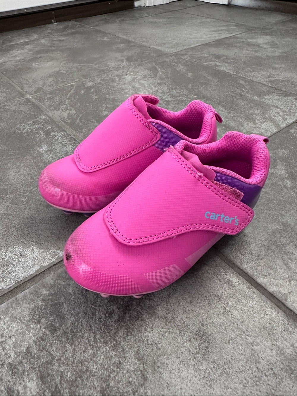 Pink Carter's Cleats Toddler Girl Size 7
